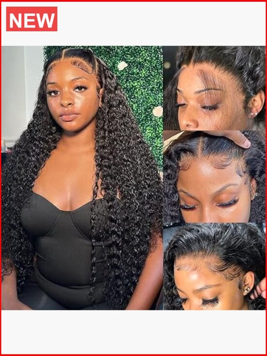 13x4 Deep Wave Lace Front Wig Human Hair 180% Density 26 Inch main image 4